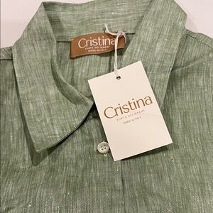 Christina Olive Green Men's Casual Shirt